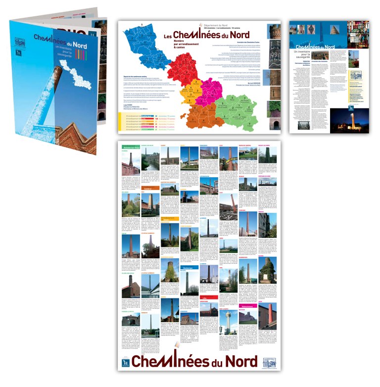 création graphique de la plaquette-poster de l'exposition brochure-poster